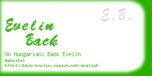 evelin back business card